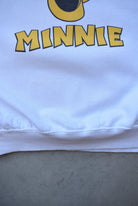Minnie Mouse White Graphic Crewneck — 1990s (L) - Retrospective Store