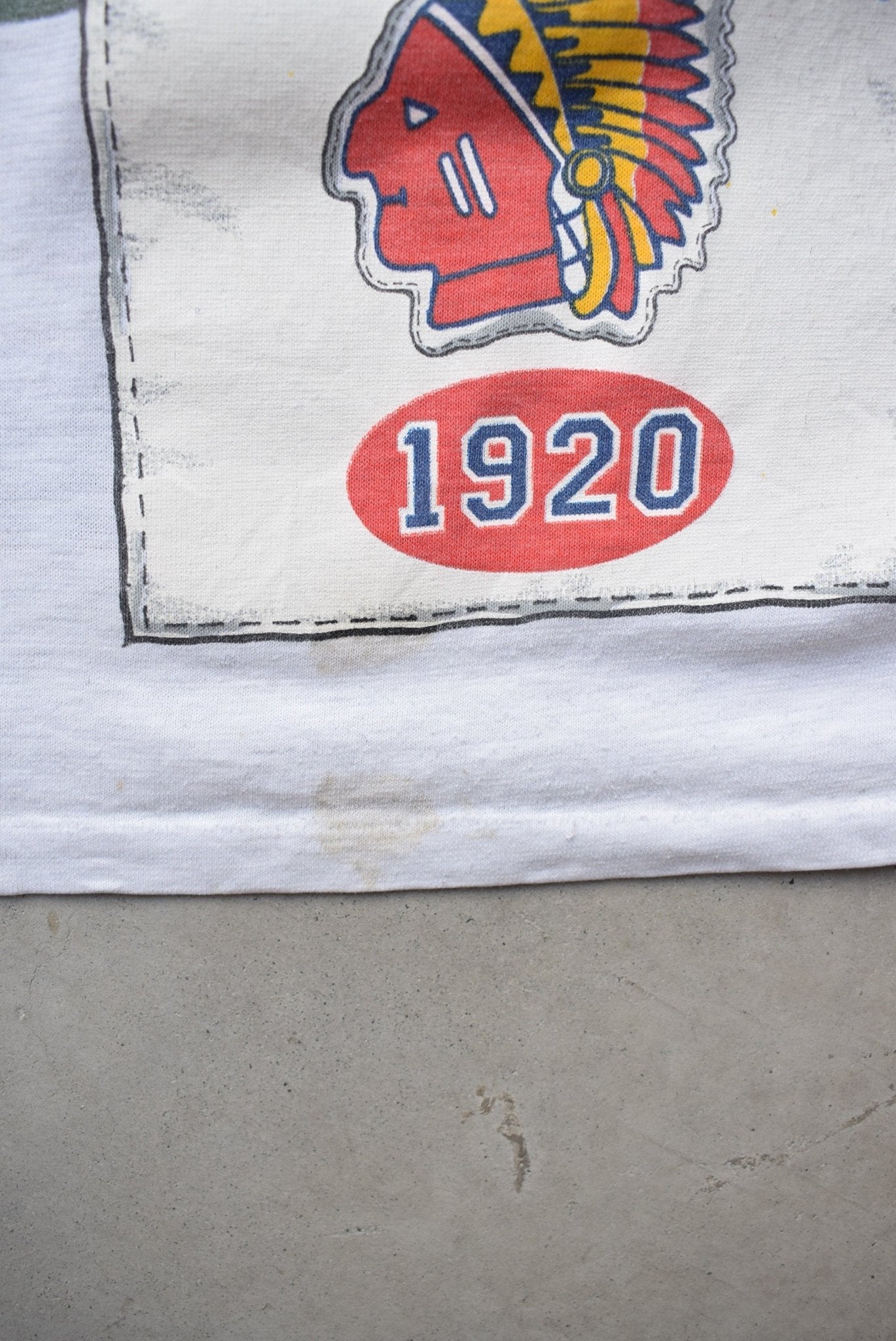MLB Cleveland Indians World Series Champions Grey Graphic Tee — 1991 (M/L) - Retrospective Store