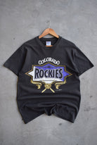 MLB Colorado Rockies Black Graphic Tee — 1995 (M) - Retrospective Store