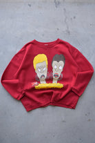 MTV Beavis & Butthead Red Graphic Crewneck — 1993 (M/L) - Retrospective Store