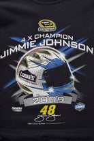 NASCAR 4x Champion Jimmie Johnson Black Graphic Crewneck — 2009 (L) - Retrospective Store