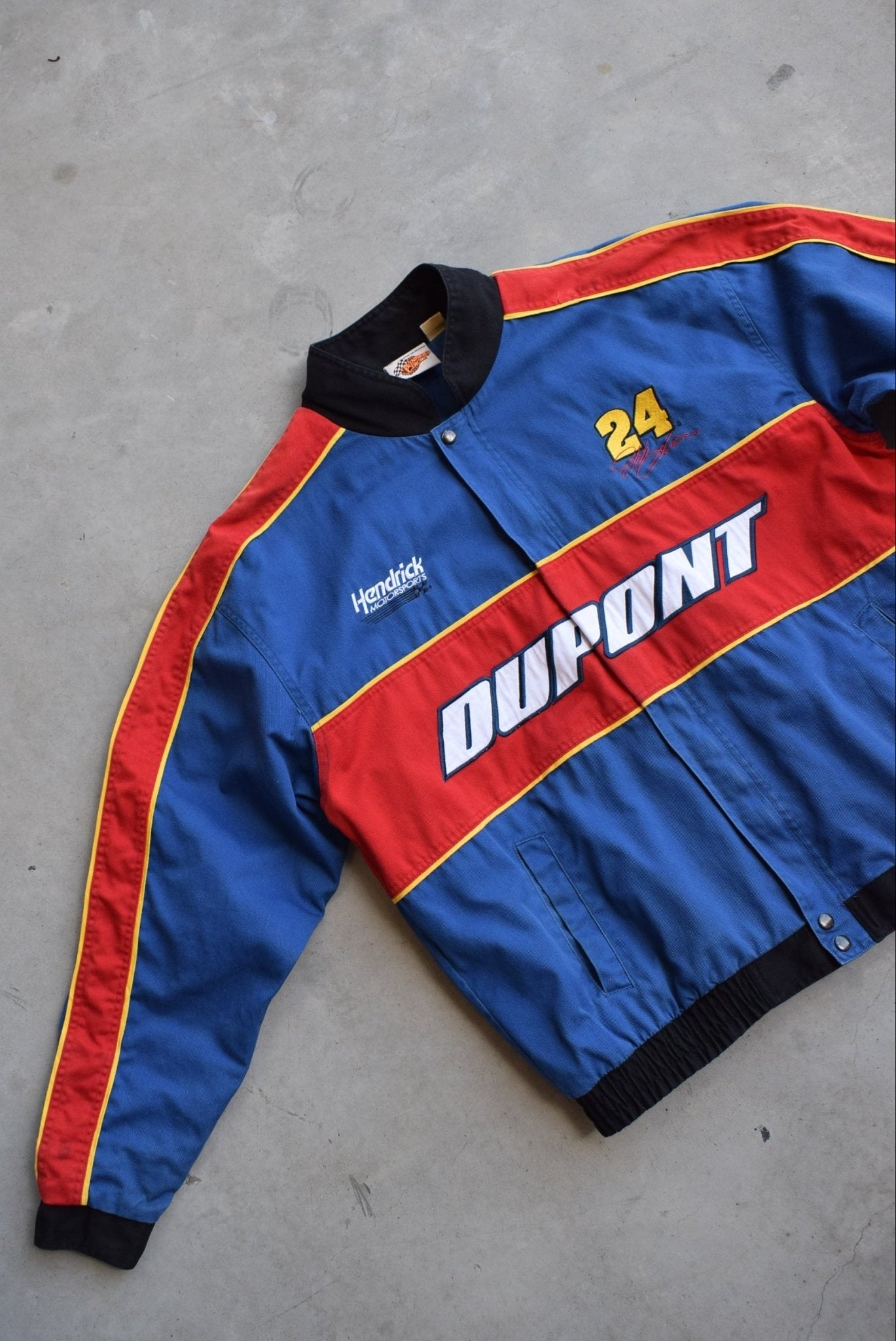 NASCAR Dupont Racing Red & Blue Embroidered Jacket — 2000s (XL) - Retrospective Store