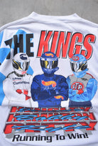 NASCAR Hot Wheels Racing White All-Over-Print Tee — 1997 (XL) - Retrospective Store
