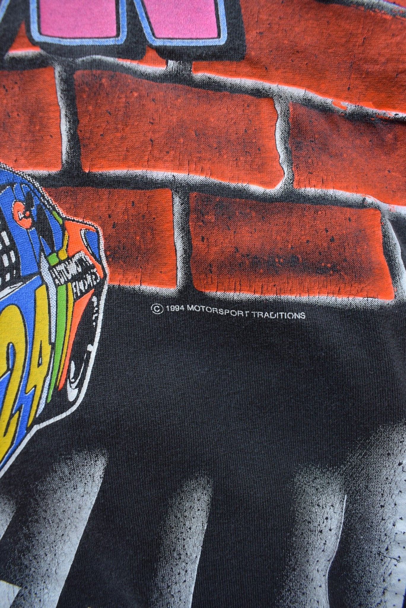 NASCAR Jeff Gordon Black All-Over-Print Tee — 1994 (XL) - Retrospective Store