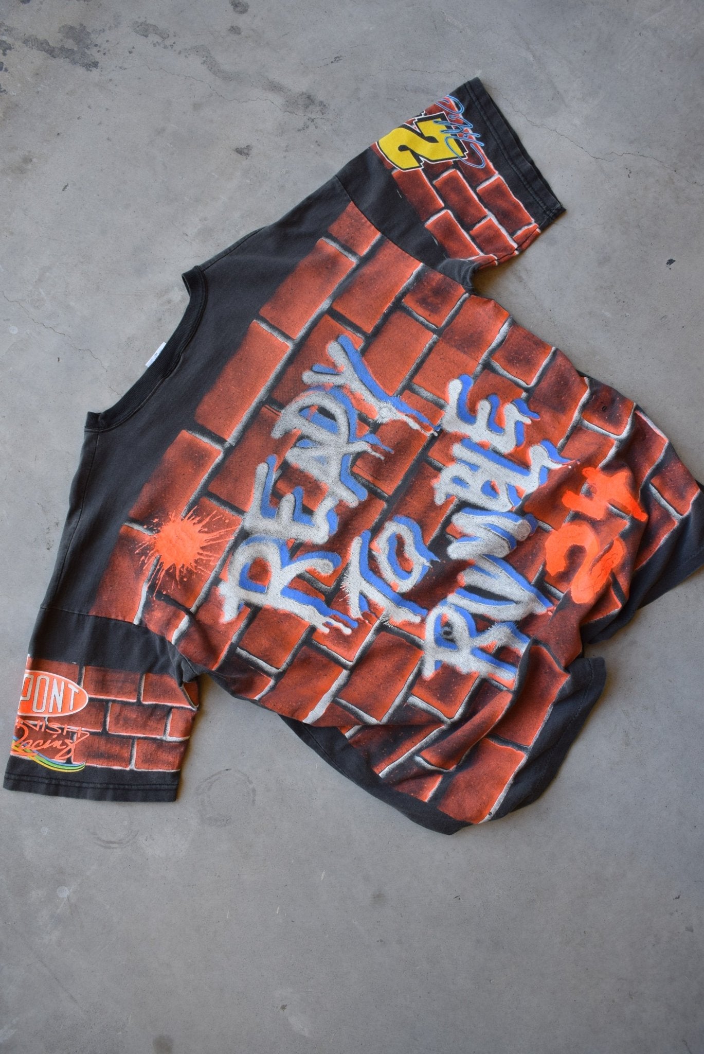 NASCAR Jeff Gordon Black All-Over-Print Tee — 1994 (XL) - Retrospective Store