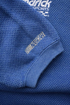 NASCAR Jeff Gordon Blue Embroidered Spellout Crewneck — 1990s (L) - Retrospective Store