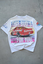 NASCAR x Budweiser White All-Over-Print Tee — 1993 (S) - Retrospective Store