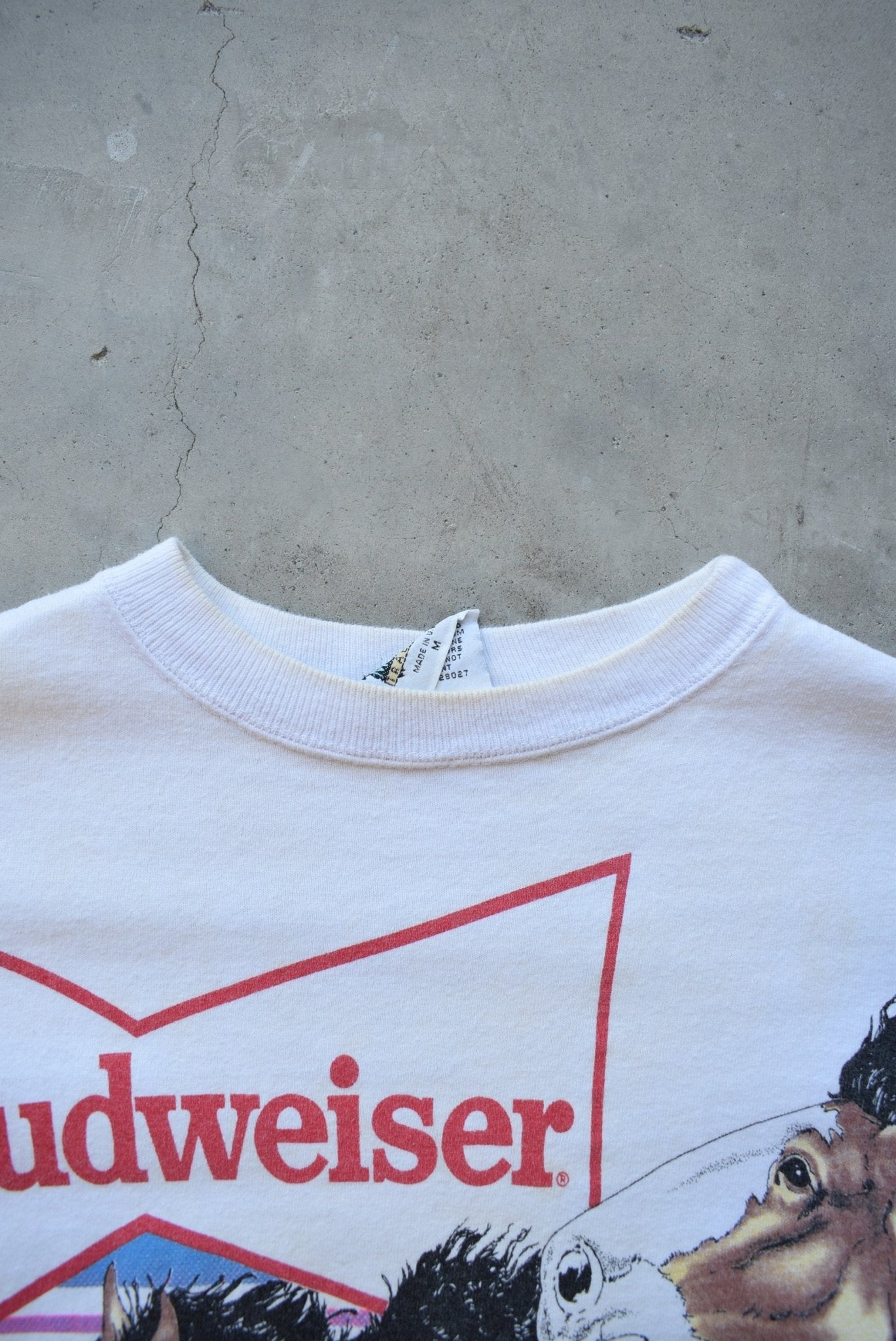 NASCAR x Budweiser White All-Over-Print Tee — 1993 (S) - Retrospective Store
