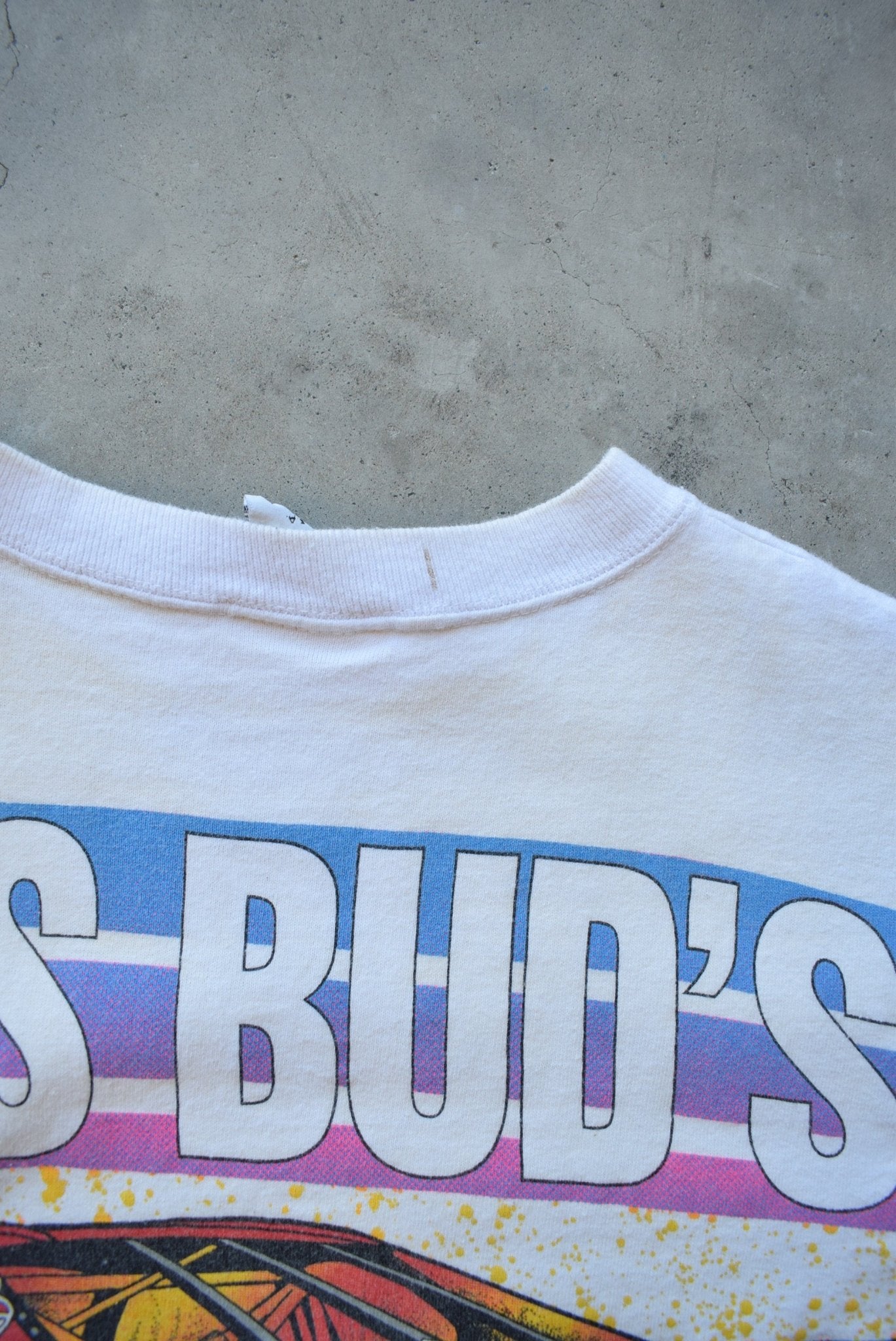 NASCAR x Budweiser White All-Over-Print Tee — 1993 (S) - Retrospective Store
