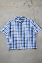 Nautica Baby-Blue Cropped Button Up — 2000s (XL) - Retrospective Store