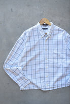 Nautica Cream Cropped Long Sleeve Button Up — 2000s (L) - Retrospective Store