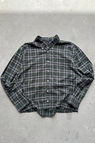 Nautica Green Cropped Long Sleeve Button Up — 2000s (XL) - Retrospective Store