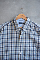 Nautica Grey Cropped Button Up — 2000s (XL) - Retrospective Store
