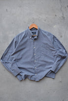 Nautica Grey Cropped Long Sleeve Button Up — 2000s (L) - Retrospective Store