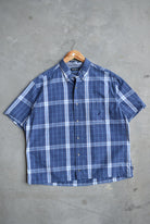 Nautica Navy Cropped Button Up — 2000s (M/L) - Retrospective Store