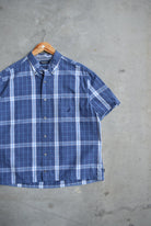 Nautica Navy Cropped Button Up — 2000s (M/L) - Retrospective Store