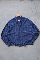 Nautica Navy Cropped Long Sleeve Button Up — 2000s (XXL) - Retrospective Store