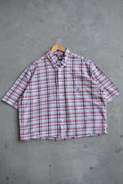 Nautica Red Cropped Button Up — 2000s (XXL) - Retrospective Store
