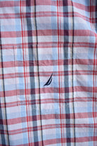 Nautica Red Cropped Button Up — 2000s (XXL) - Retrospective Store
