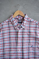 Nautica Red Cropped Button Up — 2000s (XXL) - Retrospective Store