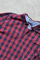 Nautica Red Cropped Long Sleeve Button Up — 2000s (XXL) - Retrospective Store
