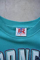 NBA Charlotte Hornets Blue Graphic Crewneck — 1990s (L) - Retrospective Store