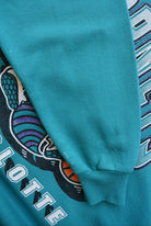 NBA Charlotte Hornets Blue Graphic Crewneck — 1990s (L) - Retrospective Store