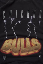 NBA Chicago Bulls Black Graphic Tee — 1990s (L) - Retrospective Store
