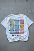 NBA Miami Heat White Graphic Tee — 1990s (M) - Retrospective Store