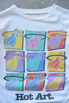NBA Miami Heat White Graphic Tee — 1990s (M) - Retrospective Store