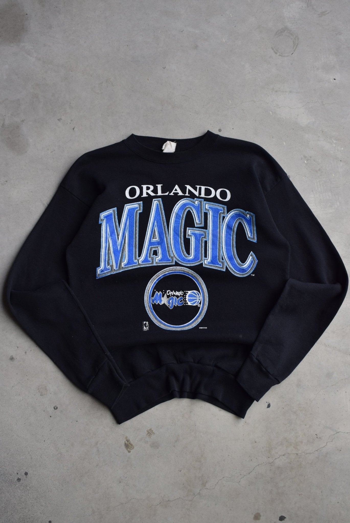 NBA Orlando Magic Black Graphic Crewneck — 1990s (M) - Retrospective Store