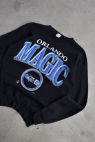 NBA Orlando Magic Black Graphic Crewneck — 1990s (M) - Retrospective Store