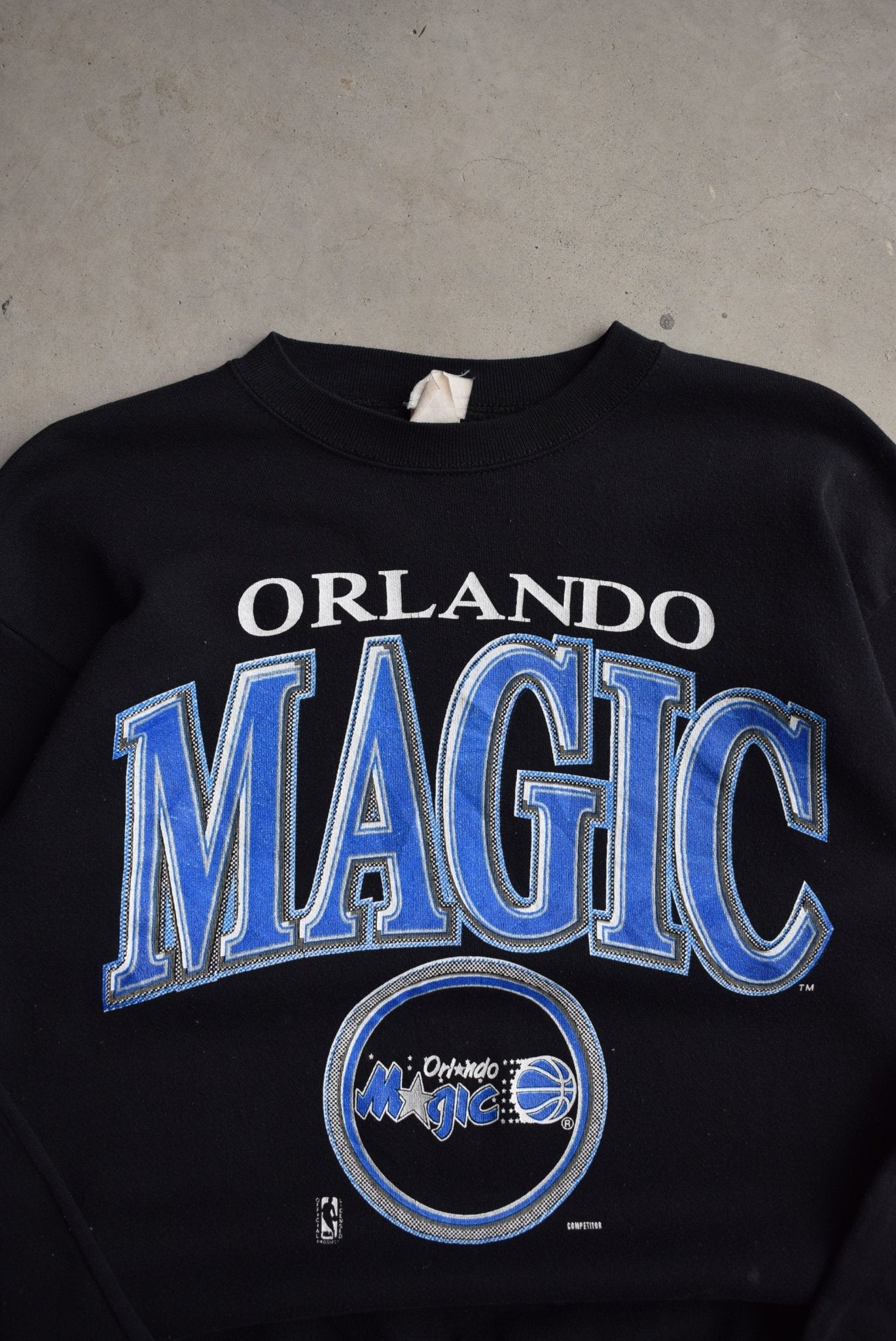 NBA Orlando Magic Black Graphic Crewneck — 1990s (M) - Retrospective Store
