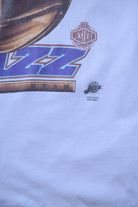 NBA Utah Jazz Champions White Graphic Tee — 1997 (L) - Retrospective Store