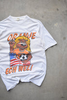 Netherlands Football Team White Graphic Tee — 1990s (M) - Retrospective Store