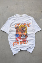 Netherlands Football Team White Graphic Tee — 1990s (M) - Retrospective Store