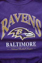 NFL Baltimore Ravens Purple Graphic Crewneck — 1990s (M) - Retrospective Store