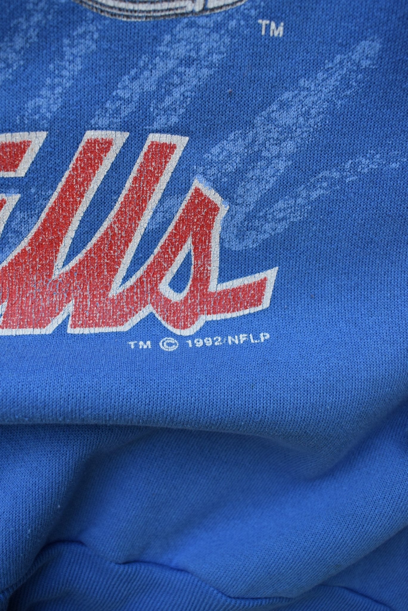 NFL Buffalo Bills Blue Graphic Crewneck — 1992 (M) - Retrospective Store