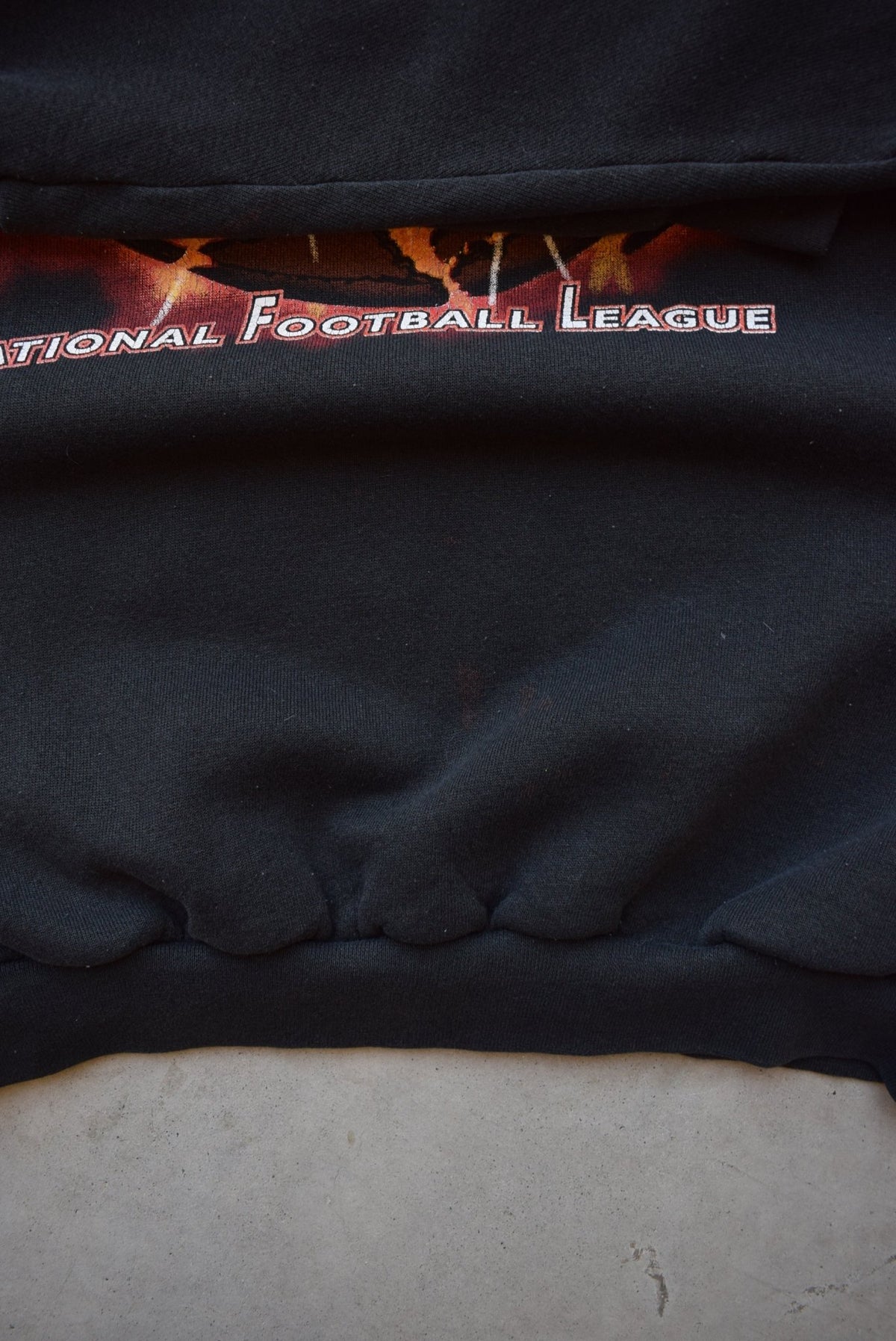 NFL Cincinnati Bengals Black Graphic Crewneck — 1990s (L) - Retrospective Store
