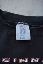 NFL Cincinnati Bengals Black Graphic Crewneck — 1990s (L) - Retrospective Store