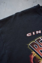 NFL Cincinnati Bengals Black Graphic Crewneck — 1990s (L) - Retrospective Store