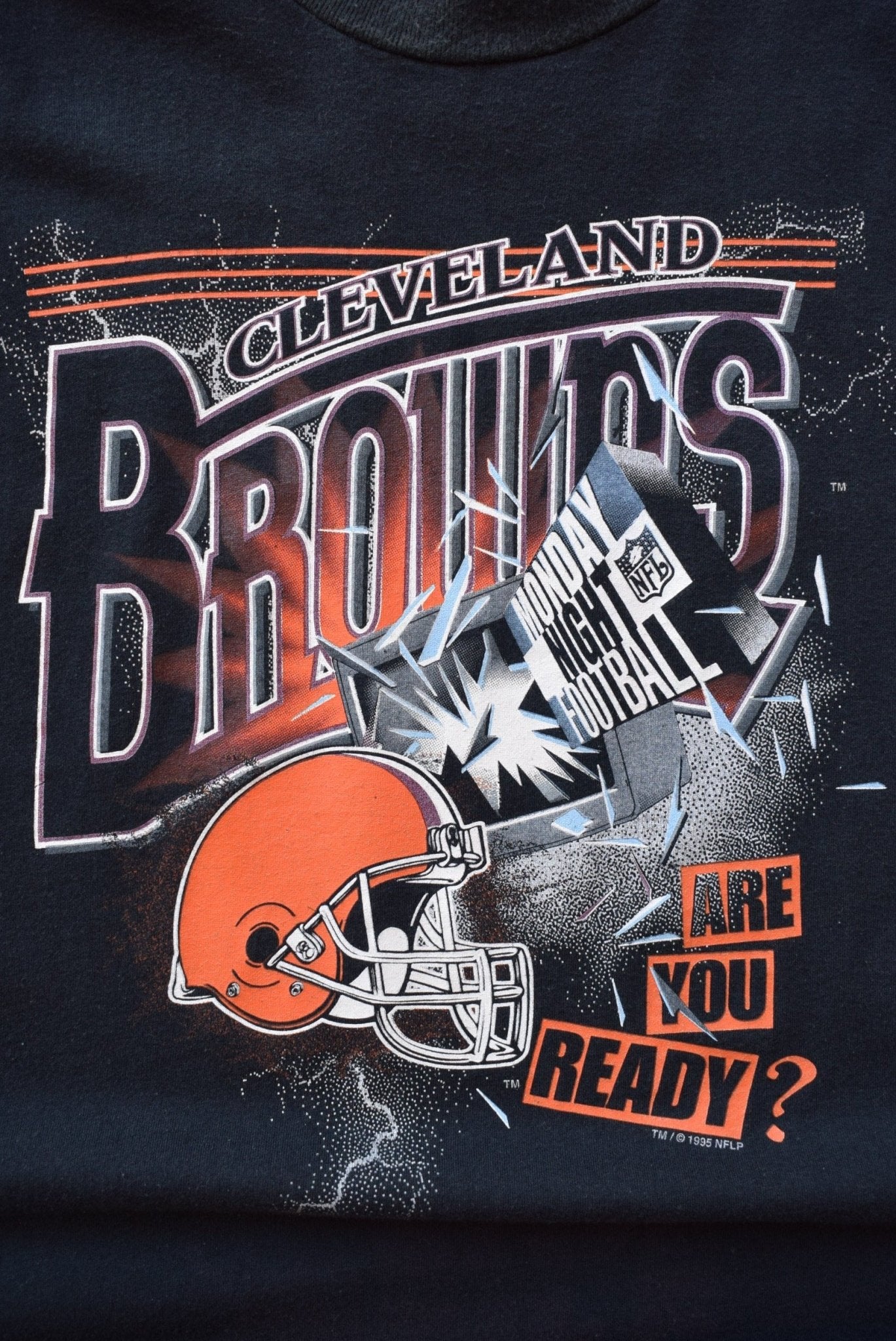 NFL Cleveland Browns Black Graphic Tee — 1995 (XL) - Retrospective Store