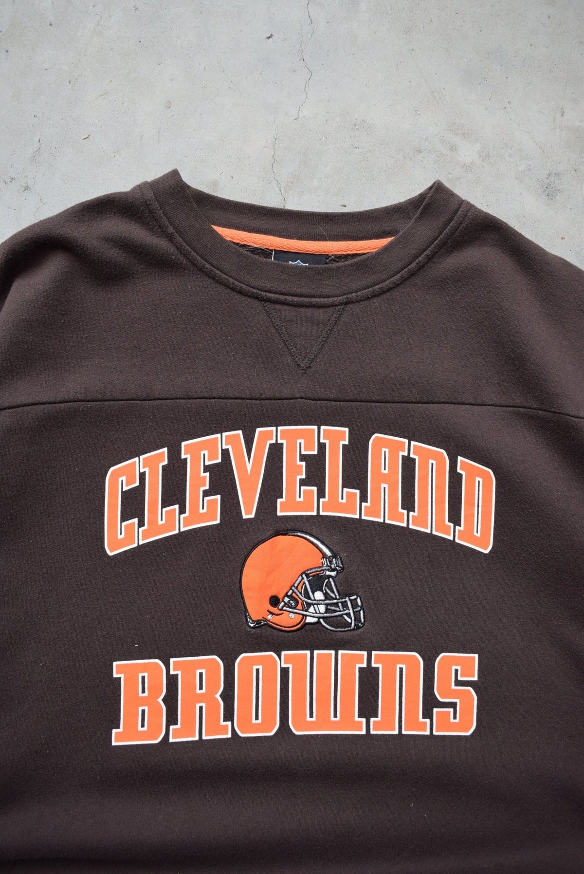 NFL Cleveland Browns Brown Embroidered Crewneck — 2000s (XXL) - Retrospective Store