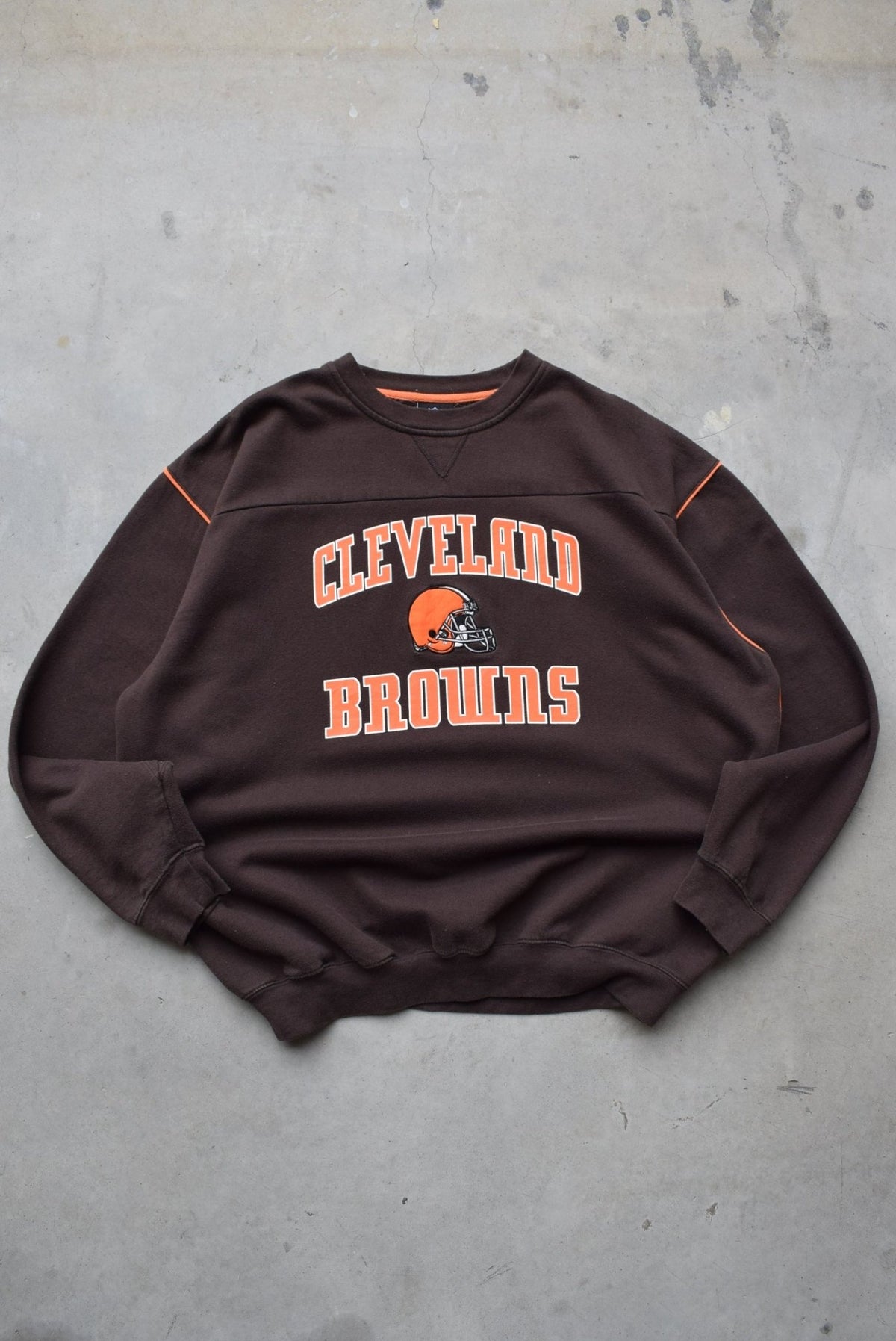 NFL Cleveland Browns Brown Embroidered Crewneck — 2000s (XXL) - Retrospective Store