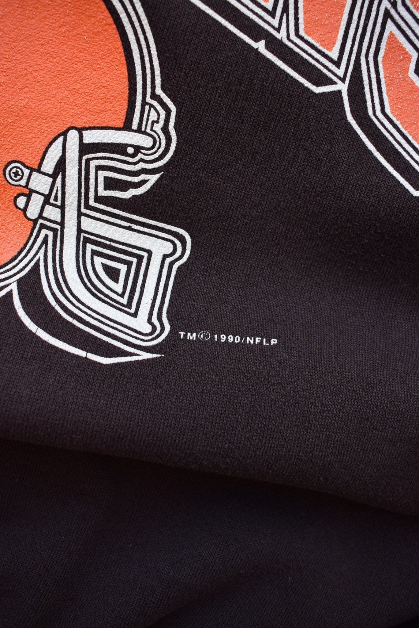 NFL Cleveland Browns Brown Graphic Crewneck — 1990 (S/M) - Retrospective Store