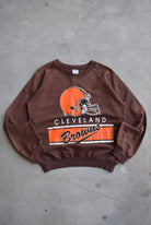 NFL Cleveland Browns Brown Graphic Crewneck — 1990s (S/M) - Retrospective Store