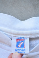 NFL Cleveland Browns White Quarter Button Crewneck — 1990s (M) - Retrospective Store
