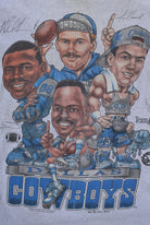 NFL Dallas Cowboys Grey Caricature Tee — 1993 (L) - Retrospective Store
