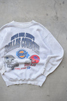 NFL Dallas Cowboys Superbowl Champions Grey Graphic Crewneck — 1994 (M/L) - Retrospective Store