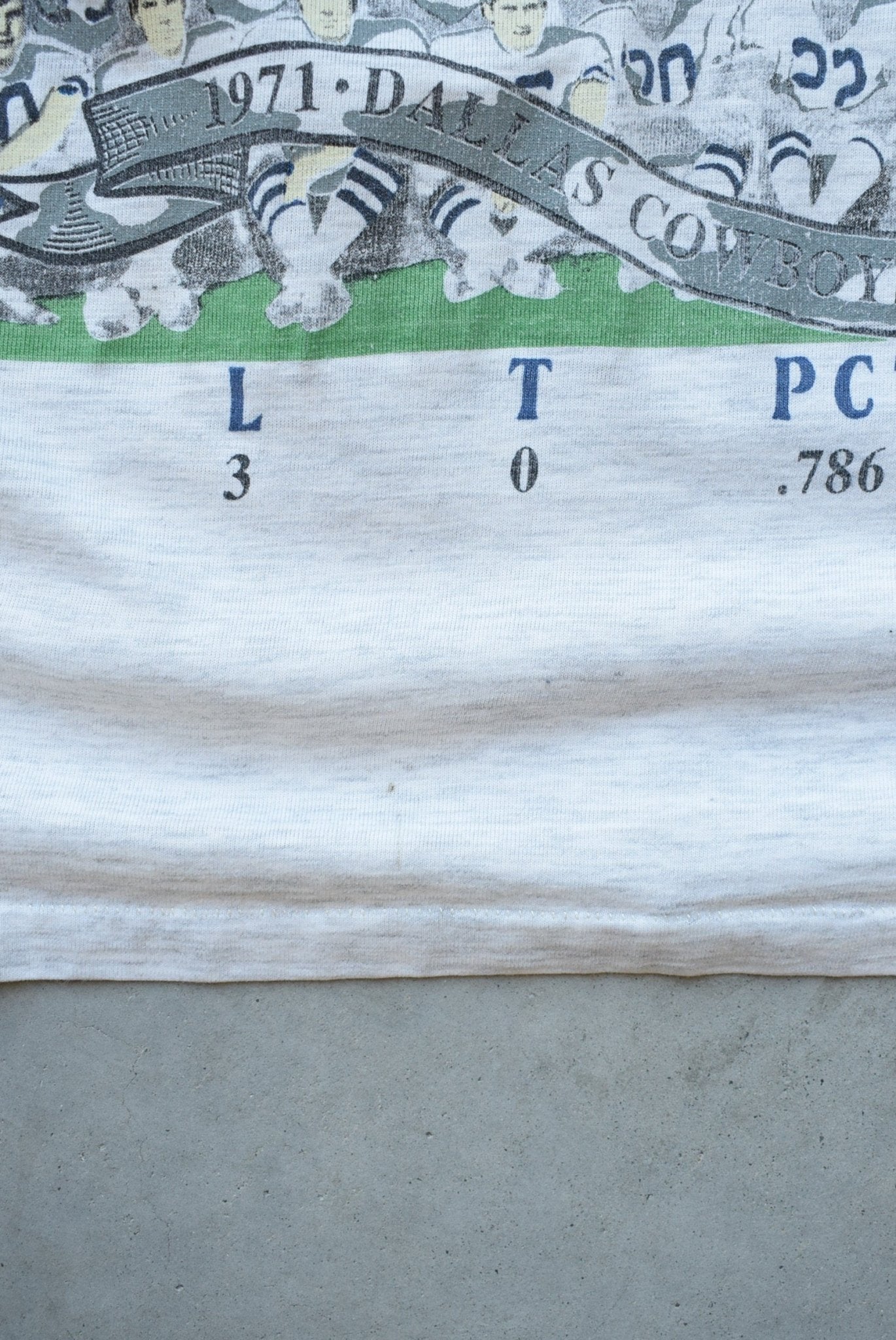 NFL Dallas Cowboys Superbowl Champions Grey Graphic Tee — 1990 (L) - Retrospective Store